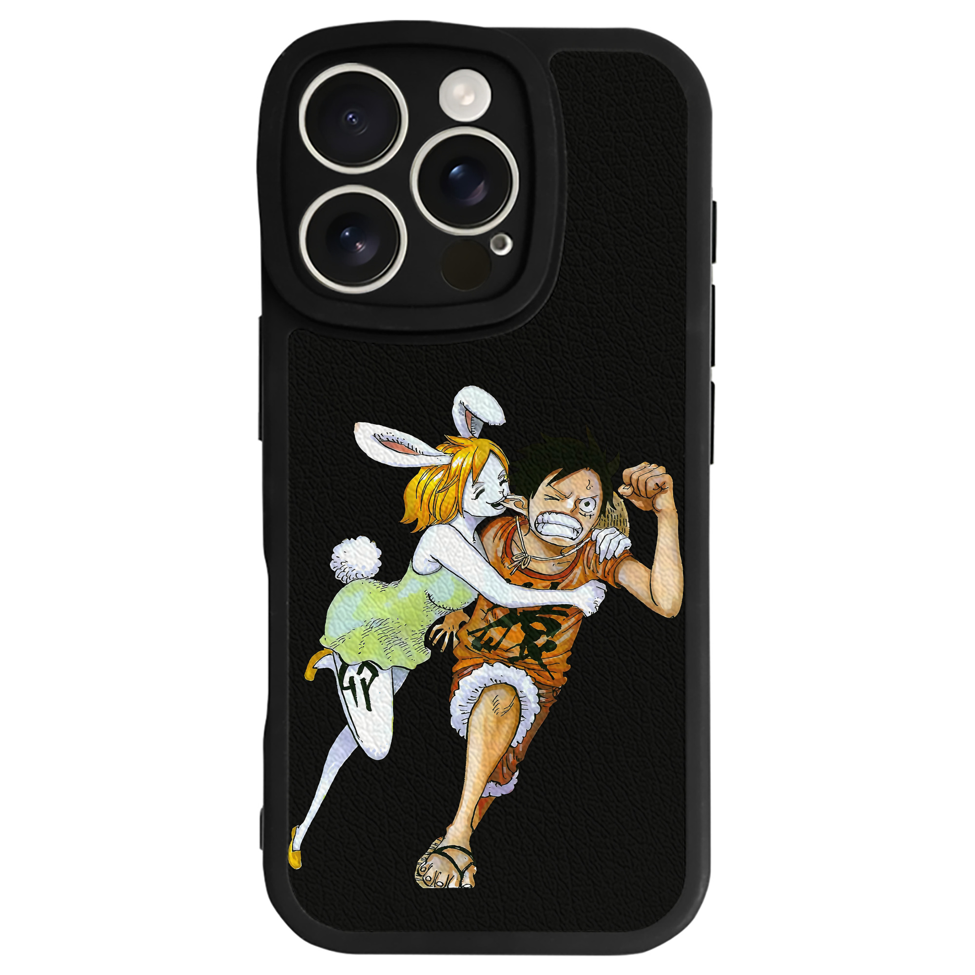 （画像用） ワンピース モンキー・D・ルフィ ONE PIECE Monkey D. Luffy 【iPhone 16シリーズ対応】シリコンスマホケース（レザー調） 材質：シリコン